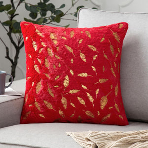 Feather Printed Pillow Cover