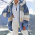 🎄CHRISTMAS HOT SALE🎁RCONTRASTING LAMB WOOL PADDED COAT