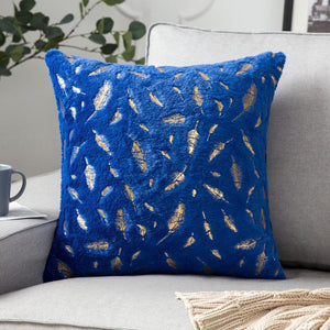 Feather Printed Pillow Cover
