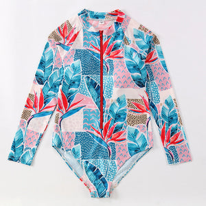 🎉Spring Sale 50% Off - Family Matching Blue Flower Printed Swimsuits