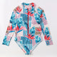 🎉Spring Sale 50% Off - Family Matching Blue Flower Printed Swimsuits