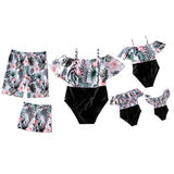 🎉Spring Sale 50% Off - Family Matching Leaves Flowers Printed Swimsuits
