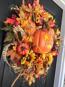 FALL WREATH MAIN STREET USA INSPIRED