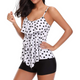 Strappy Two Piece Printing Bikini Set Swimsuit