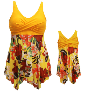 🎉Spring Sale 50% Off - Ruffle Floral Print One Piece Mommy and Daughter Swimsuits