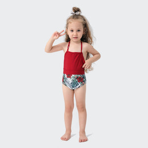 🎉Spring Sale 50% Off - Family Matching Red Flower Printed Swimsuits