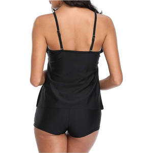 Strappy Two Piece Printing Bikini Set Swimsuit
