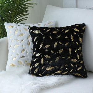 Feather Printed Pillow Cover