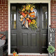 Farmhouse Buffalo Lattice Pumpkin and Sunflower Wreath