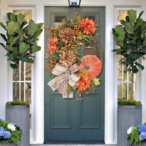 Fall Pumpkin Garland-Rustic Grapevine Home Decor(Ready to Ship!)