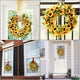 Sunflower Fireplace Door Artificial Wreath Decor