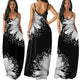 2024Women's Long Sleeveless V Neck Dress