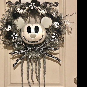 Nightmare Before Christmas Mickey Mouse Pumpkin Wreath