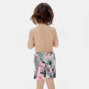 🎉Spring Sale 50% Off - Family Matching Leaves Flowers Printed Swimsuits