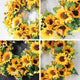 Sunflower Fireplace Door Artificial Wreath Decor