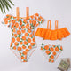 Orange Printed One-piece Mommy And Me Swimsuit