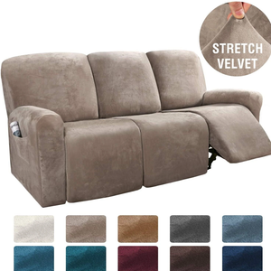 Stretchable Velvet Recliner Slipcover