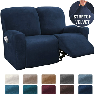 Stretchable Velvet Recliner Slipcover