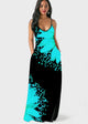 2024Women's Long Sleeveless V Neck Dress