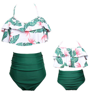 🎉Spring Sale 50% Off - Ruffled Bikini & High Waist Bottom Mommy and Me Swimsuit