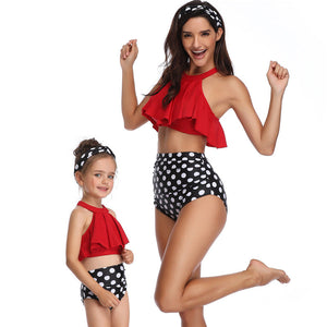 Floral Sleeveless Bikini Mommy and Me Swimsuit
