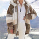 🎄CHRISTMAS HOT SALE🎁RCONTRASTING LAMB WOOL PADDED COAT