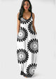 2024Women's Long Sleeveless V Neck Dress