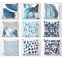 Abstract Blue Cushion Covers