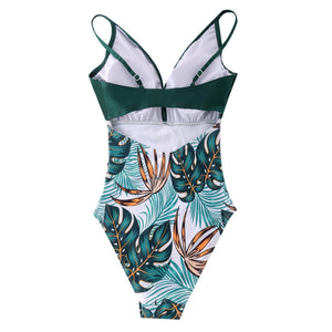 🎉Spring Sale 50% Off - Family Matching Green Tropical Plants Swimsuits