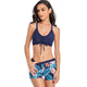 Sunflower Print Drawstring Bikini Set Swimsuit
