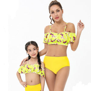 Halter Floral Bikini Mommy and Me Swimsuit