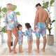 🎉Spring Sale 50% Off - Family Matching Blue Flower Printed Swimsuits