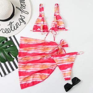 Leopard Bikini Swimsuit & Beach Skirt