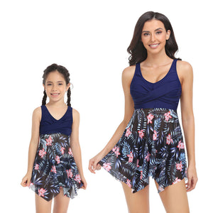 🎉Spring Sale 50% Off - Ruffle Floral Print One Piece Mommy and Daughter Swimsuits