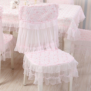 Table Cloth Lace Embroidery Dining Chairs Cover