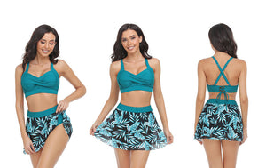 Ruffle Floral Print One-Piece Swimsuit