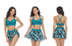 Ruffle Floral Print One-Piece Swimsuit