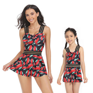 🎉Spring Sale 50% Off - Tummy Control One-Piece Floral Mommy and Me Swimsuit