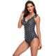 「🎉Spring Sale - 40% Off」V Neck Ruffled  One-Piece Lace Up Swimsuit