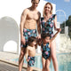 🎉Spring Sale 50% Off - Family Matching Black Green Leaves Printed Swimsuits