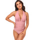 Halter V-Neck Belly Control Sling One Piece Swimsuit