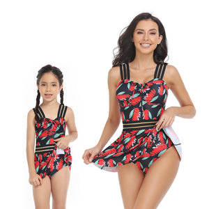 🎉Spring Sale 50% Off - Tummy Control One-Piece Floral Mommy and Me Swimsuit