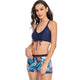 Sunflower Print Drawstring Bikini Set Swimsuit