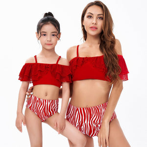Floral Sexy Bikini Mommy and Me Swimsuit