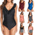 「🎉Spring Sale - 40% Off」V Neck RuffledOne-Piece Lace Up Swimsuit