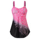 Floral One-Piece Plus Size Push Up Swimsuit