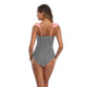 「🎉Spring Sale - 40% Off」V Neck Ruffled  One-Piece Lace Up Swimsuit