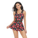 Ruffle Floral Print One-Piece Swimsuit
