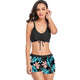 Sunflower Print Drawstring Bikini Set Swimsuit