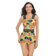 Ruffle Floral Print One-Piece Swimsuit